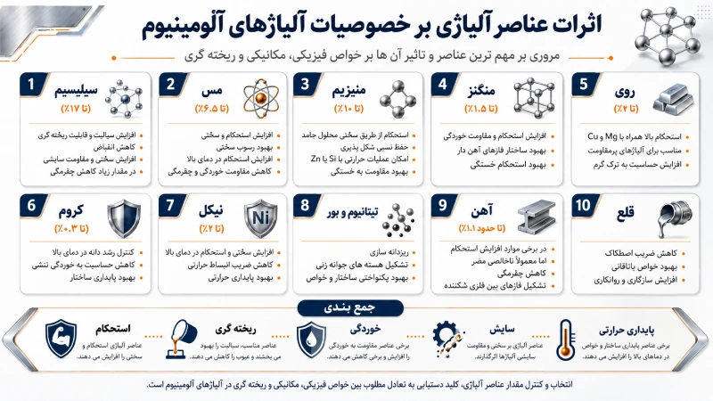 اثرات عناصر آلیاژی در آلومینیوم