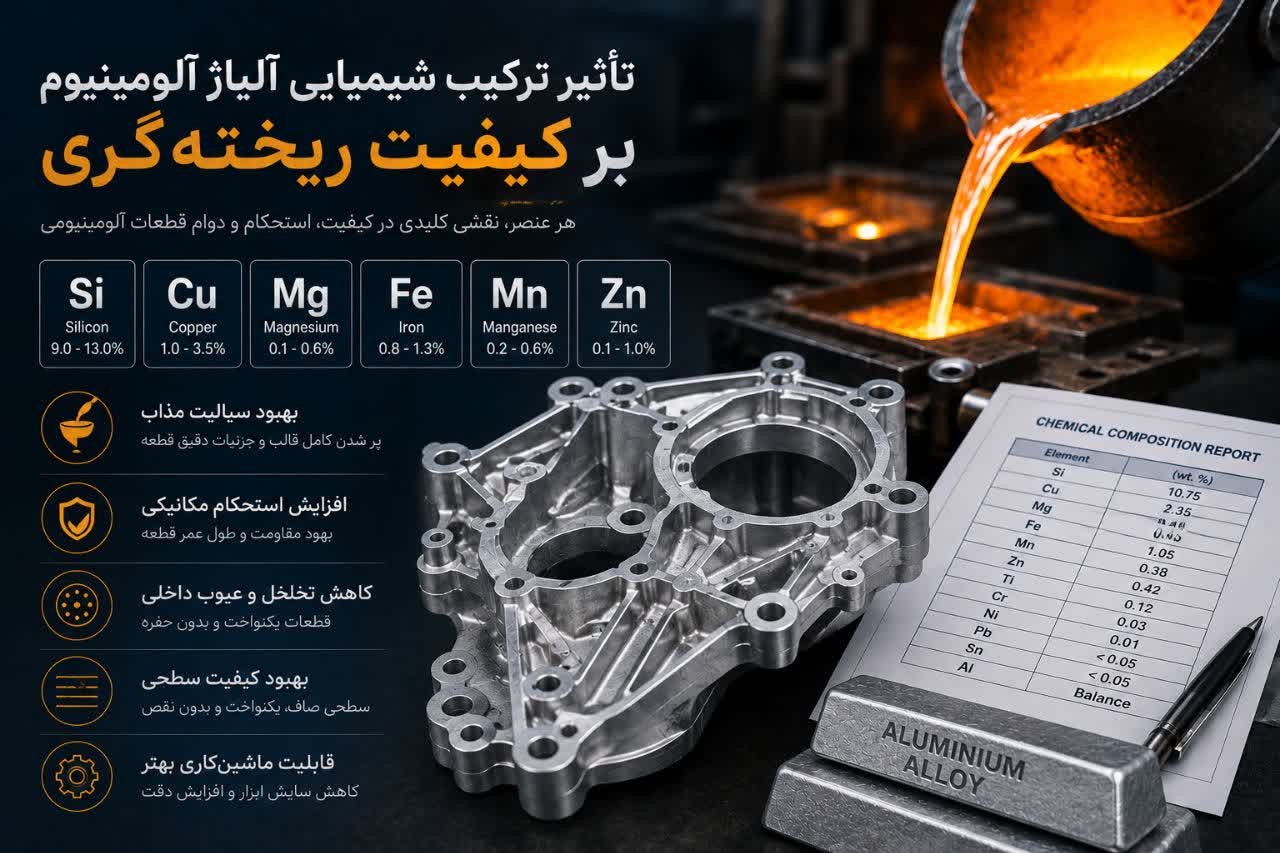 ترکیب شیمیایی شمش آلمینیوم