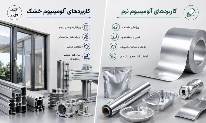 تفاوت آلومینیوم خشک و نرم از نظر ترکیب شیمیایی و ساختار فلزی