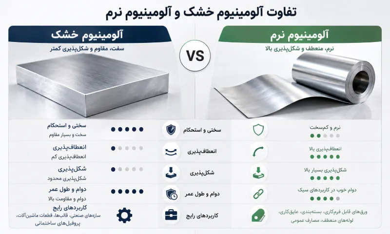 تفاوت آلومینیوم خشک و نرم از نظر کاربردهای صنعتی